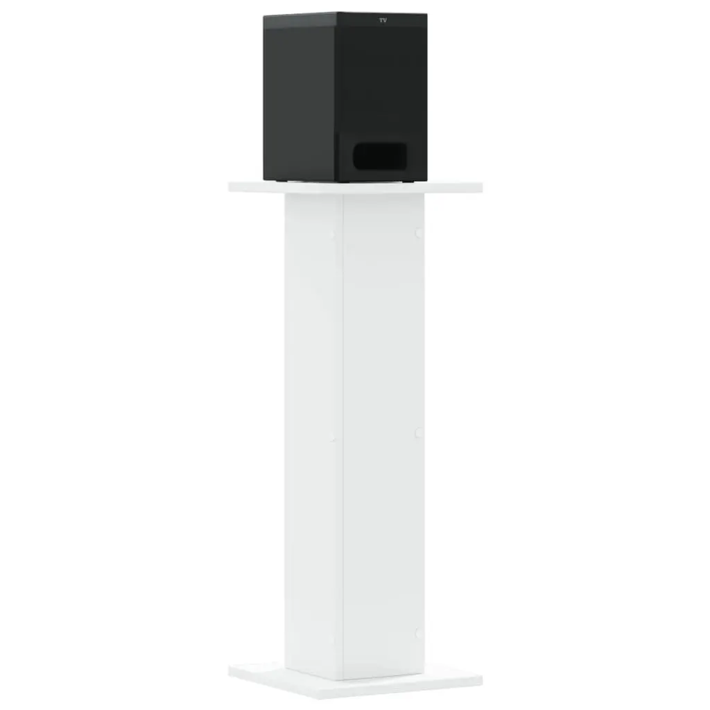 Speaker Stands for Home Entertainment White 30x30x80 cm Engineered Wood 2 Piece