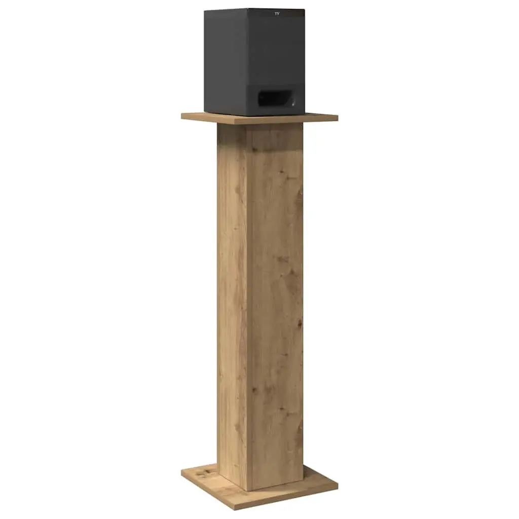 Speaker Stands 2 pcs Brown 30x30x95 cm Engineered Wood Audio Stand Pair