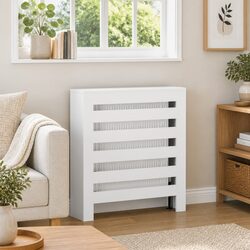 Radiator Cover Specifications: 78W x 20D x 82H cm, White