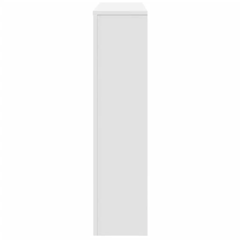 Radiator Cover Living Room 149 x 20 x 82 cm White Engineered Wood Cabinet Shelf