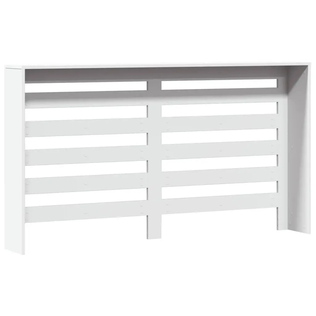 Radiator Cover Living Room 149 x 20 x 82 cm White Engineered Wood Cabinet Shelf
