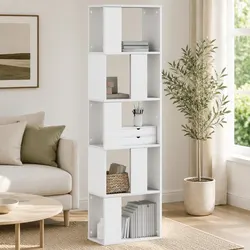 5-Tier Bookcase Specifications: 45x23.5x162.5 cm, White