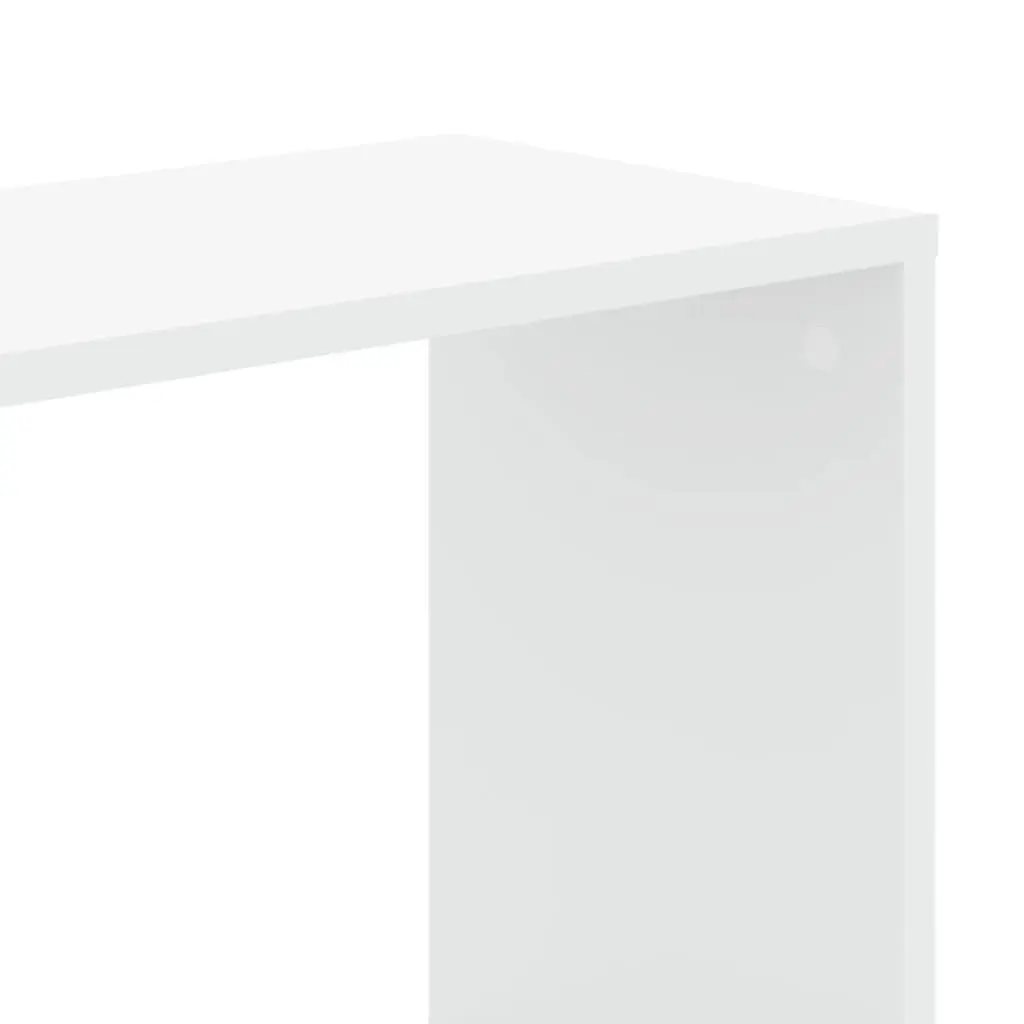 Bookcase 5-Tier White Engineered Wood Storage Shelving Unit 45x23.5x162.5 cm