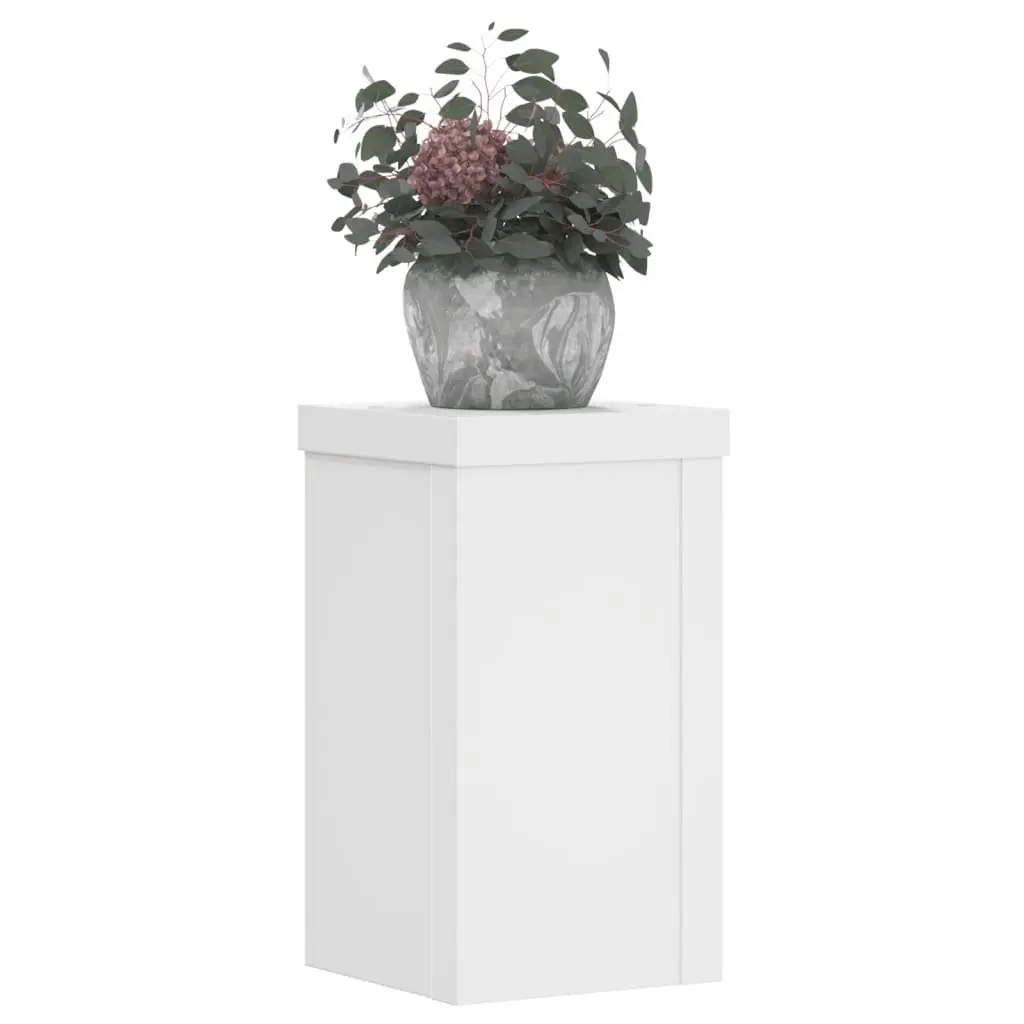 Plant Stands for Home Use 10x10x18 cm Engineered Wood White 2 Piece
