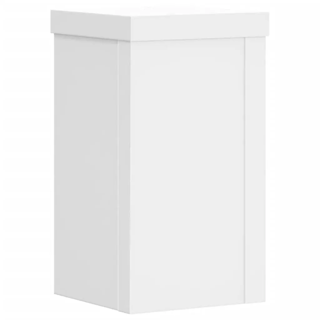 Plant Stands for Home Use 10x10x18 cm Engineered Wood White 2 Piece