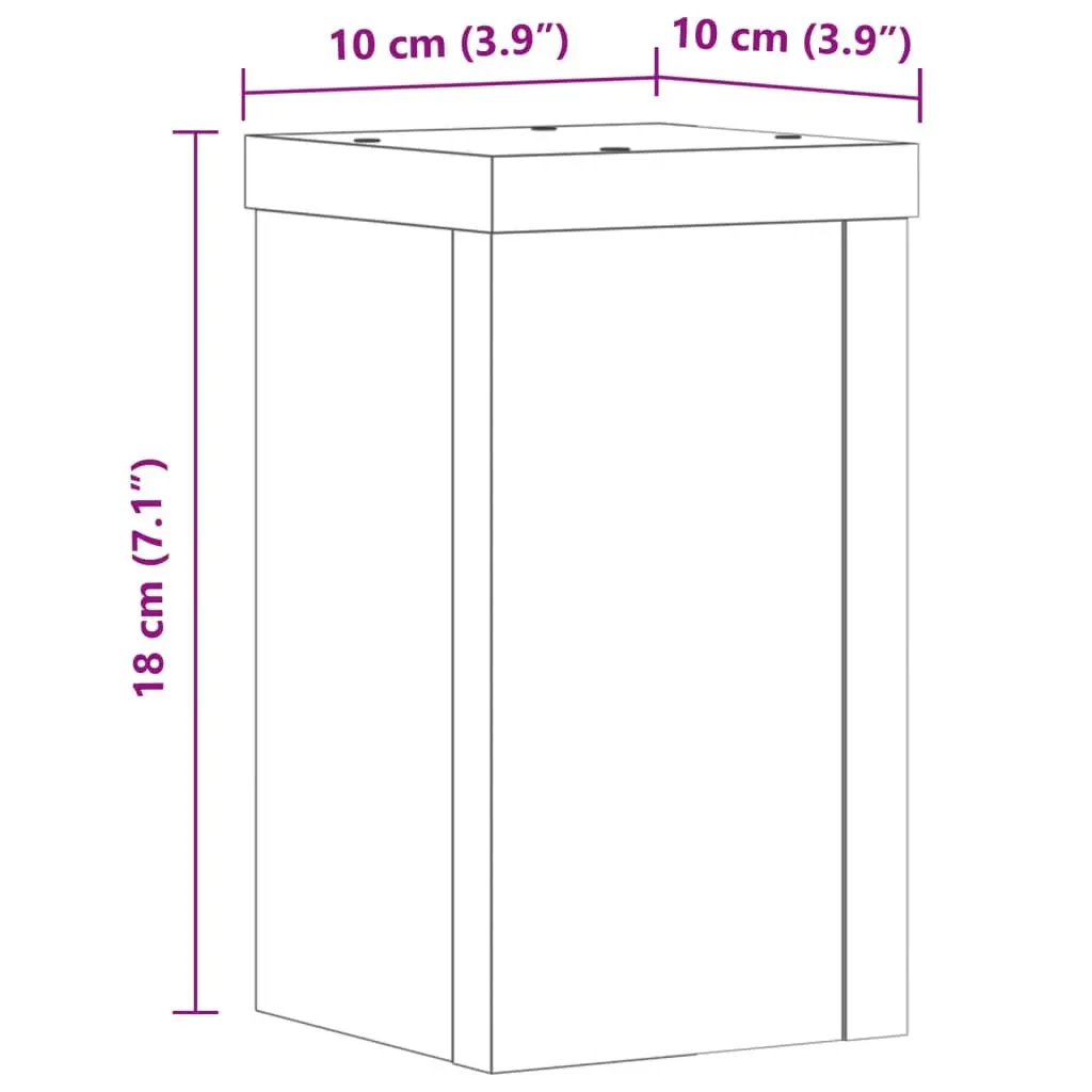 Plant Stands for Home Use 10x10x18 cm Engineered Wood White 2 Piece