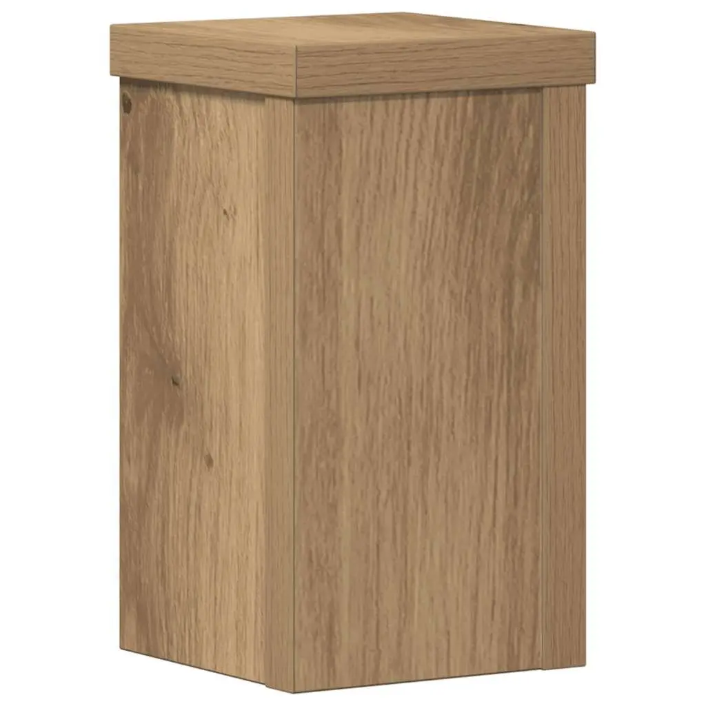 Plant Stands Indoor Outdoor 10x10x18 cm Brown Engineered Wood 2 Piece