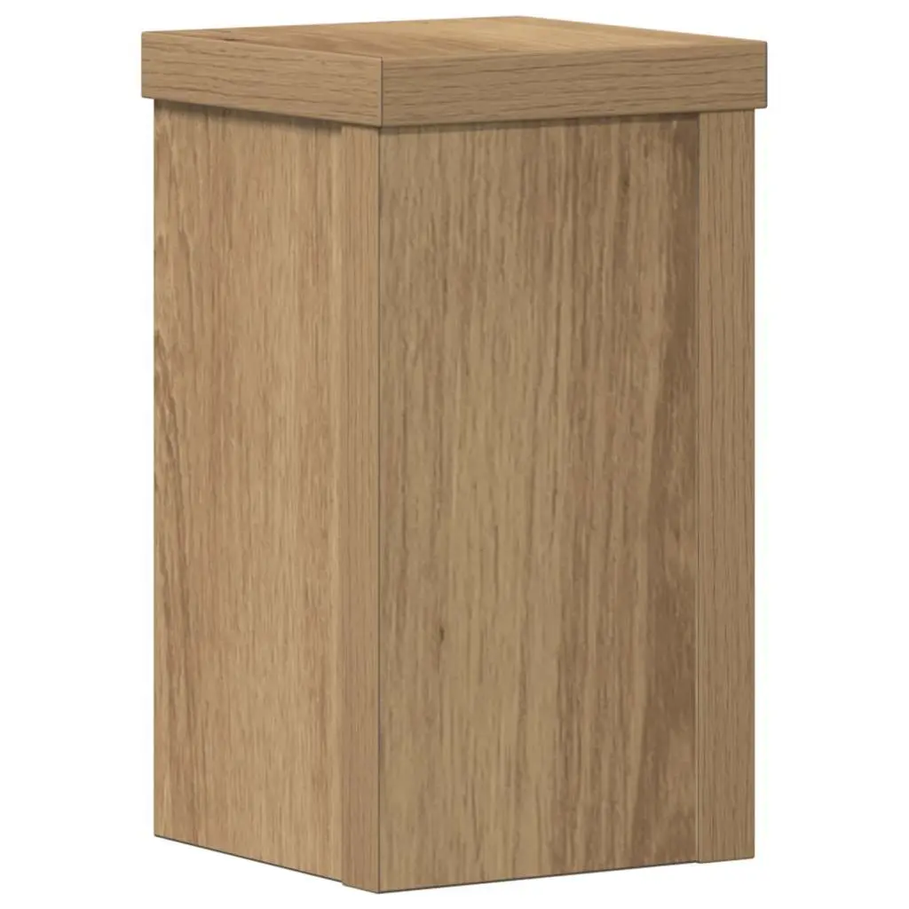 Plant Stands Indoor Outdoor 10x10x18 cm Brown Engineered Wood 2 Piece