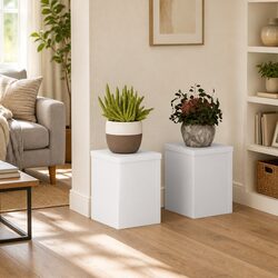 Plant Stands Specifications: White, 2 pcs, 15x15x20 cm