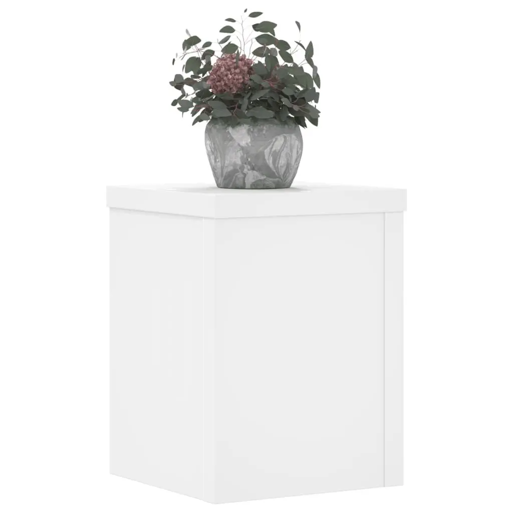 Plant Stands 2 pcs White 15x15x20 cm Engineered Wood Flower Pot Display