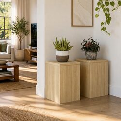 Sonoma Oak Engineered Wood Plant Stands 2 pcs, 20x20x30 cm
