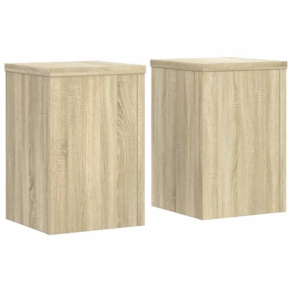 Plant Stands for Indoor Outdoor Use 20x20x30 cm Engineered Wood 2 Piece Sonoma Oak
