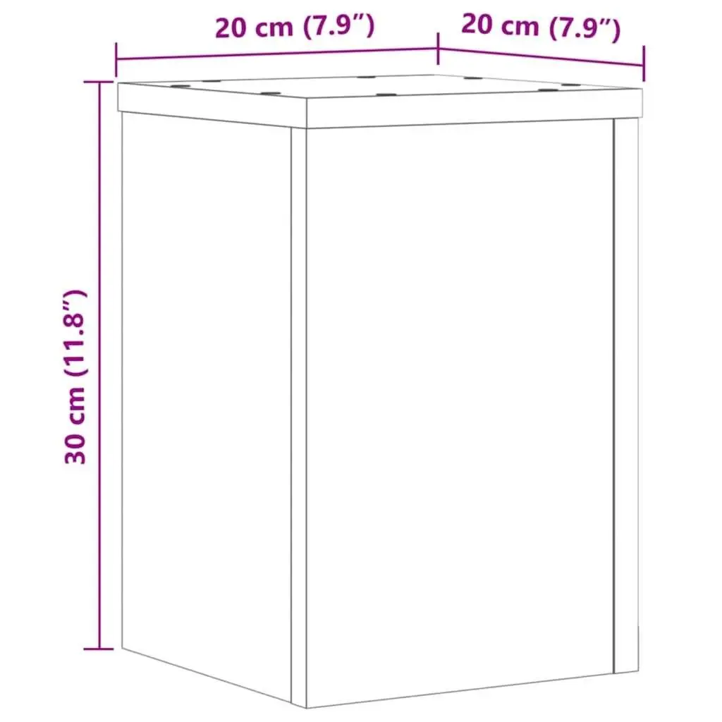 Plant Stands for Home and Garden 20x20x30 cm Brown Engineered Wood Display