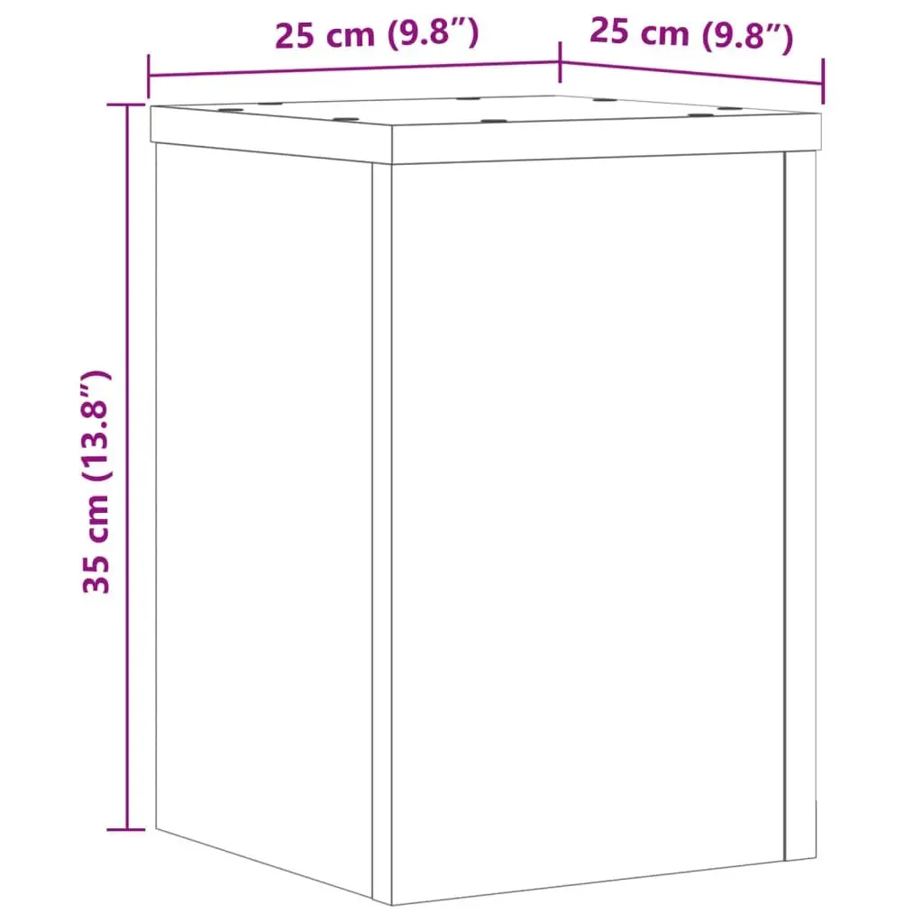 25x25x35 cm Engineered Wood Plant Stands (2 pcs)
