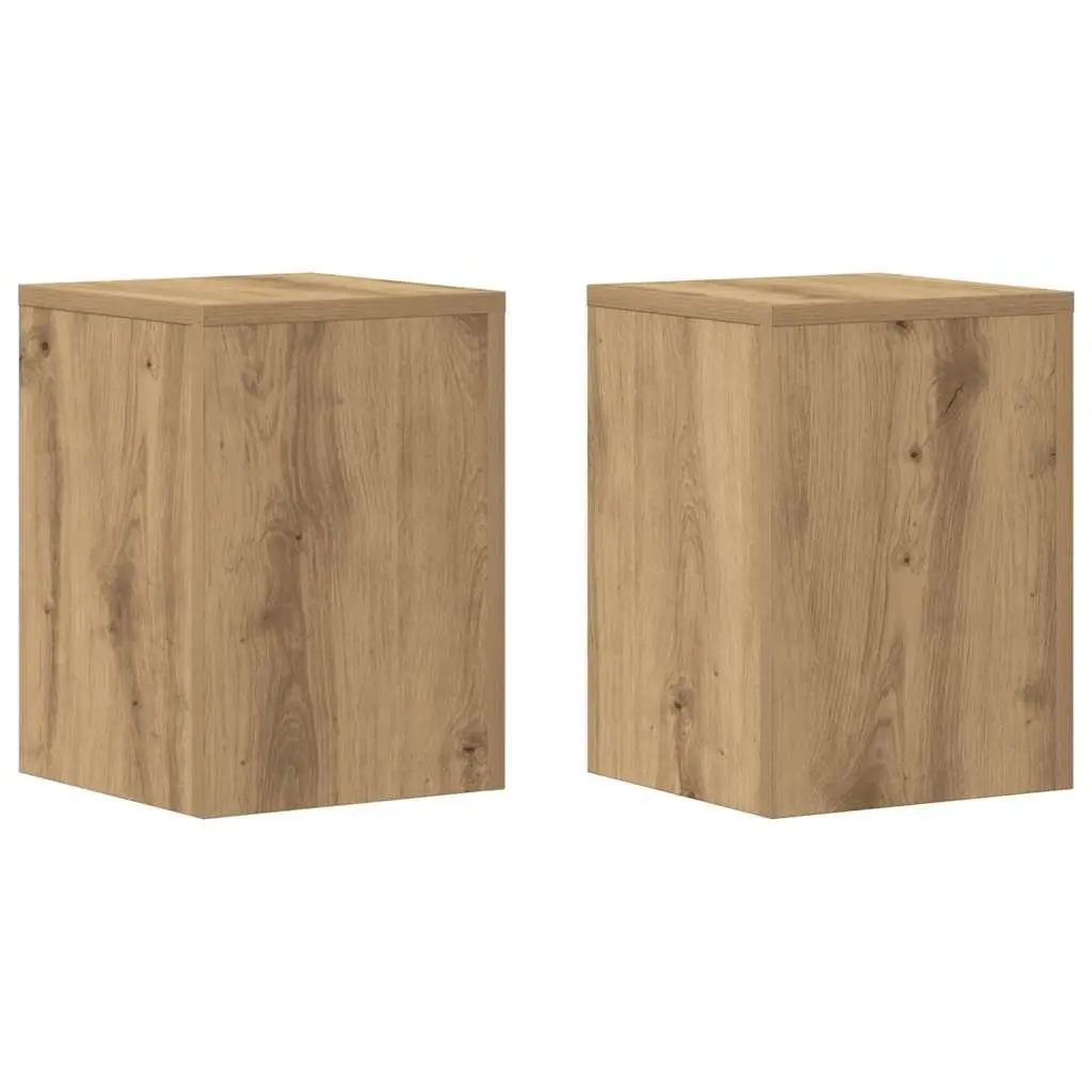Plant Stands 2 pcs Engineered Wood Brown 25x25x35 cm Home Garden Decor Display
