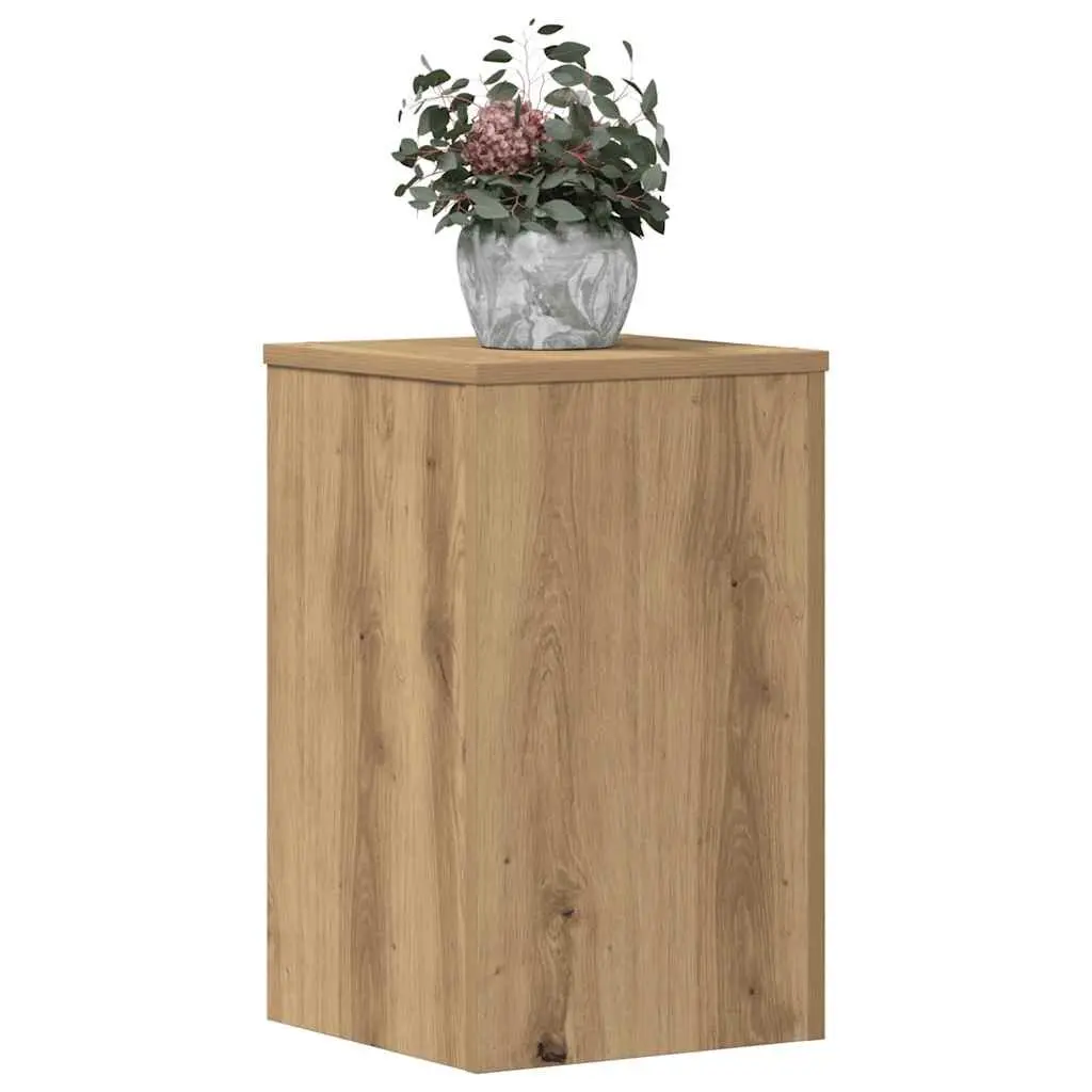 Plant Stands for Home and Garden 30x30x50 cm Brown 2 Piece Engineered Wood Flower Display Holder