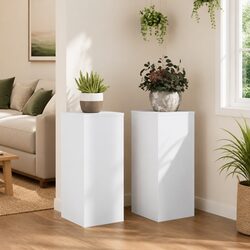 Plant Stand Specifications: 30x30x70 cm White Engineered Wood