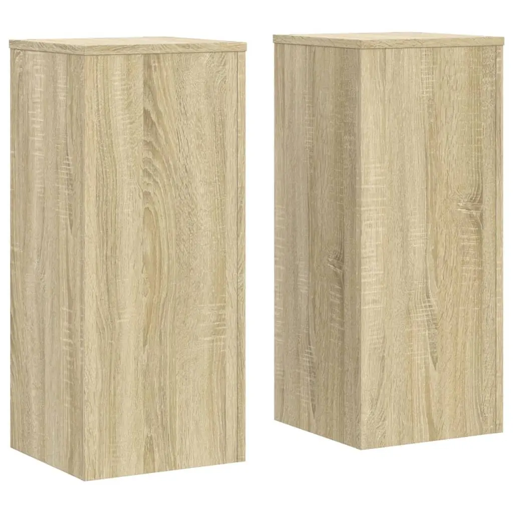 Plant Stands for Home 30x30x70 cm Brown Engineered Wood 2 Piece Flower Display Holder