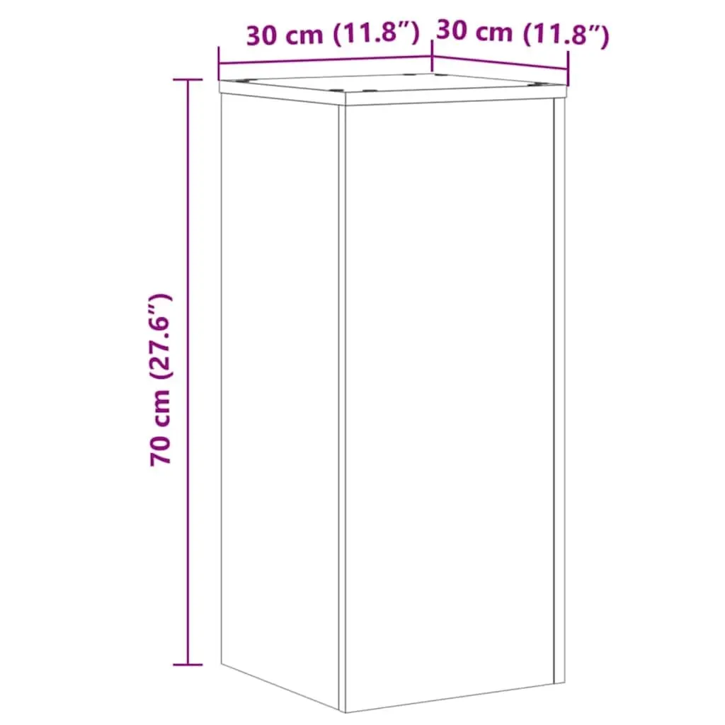 Plant Stand Indoor 30x30x70 cm Brown Engineered Wood Flower Pot Display