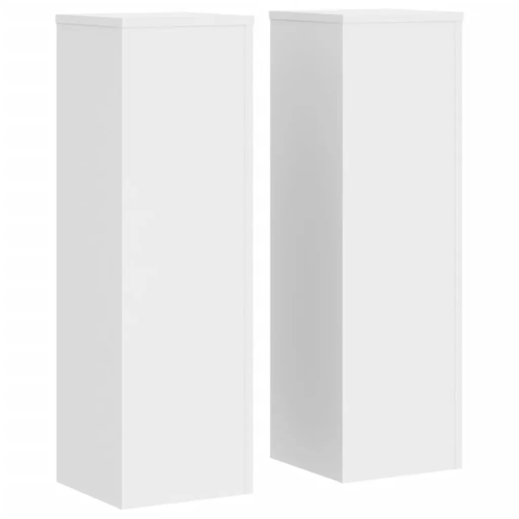 Plant Stands 2 pcs White 25x25x80 cm Engineered Wood Flower Pot Display