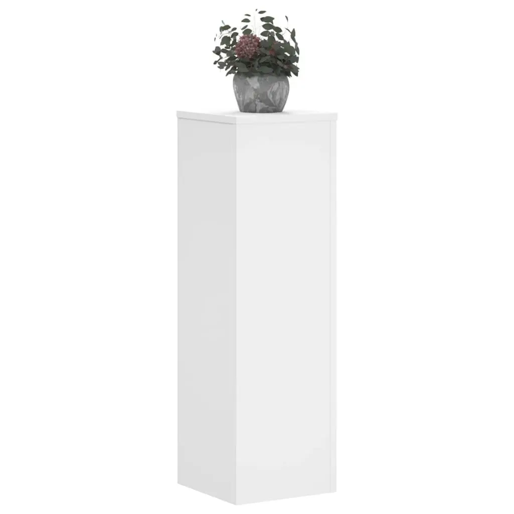 Plant Stands 2 pcs White 25x25x80 cm Engineered Wood Flower Pot Display