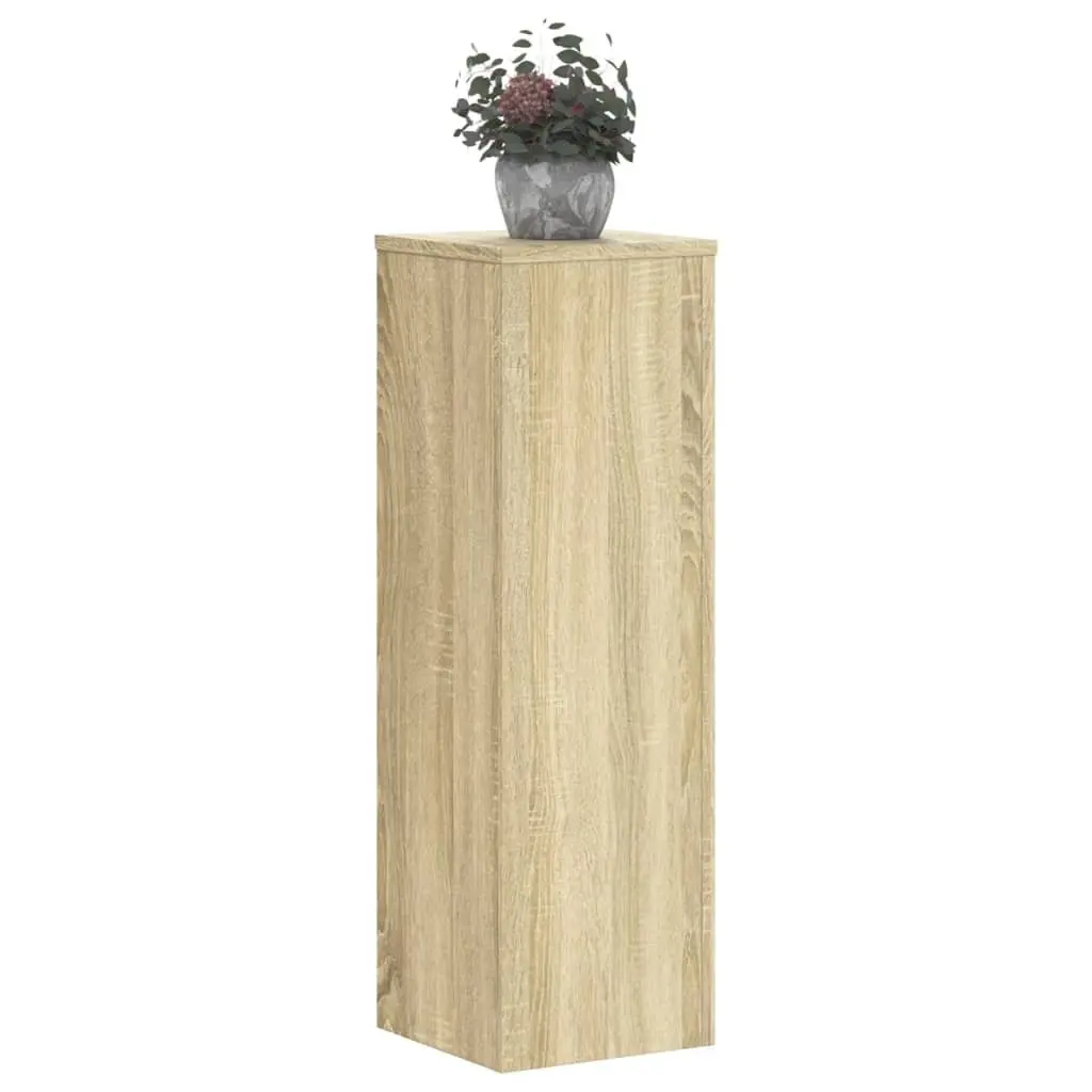 Plant Stands for Home and Garden 25x25x80 cm 2 Piece Sonoma Oak Engineered Wood Flower Pot Display