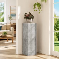 Engineered Wood Plant Stand: 33x33x100cm Grey Finish