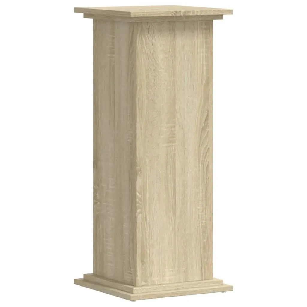 Plant Stand Indoor Outdoor Brown Engineered Wood Display Shelf 33 x 33 x 80 cm