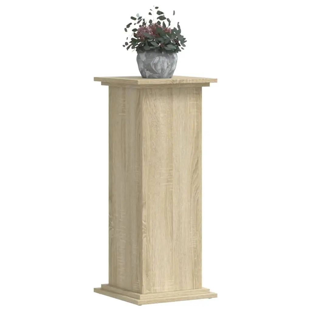 Plant Stand Indoor Outdoor Brown Engineered Wood Display Shelf 33 x 33 x 80 cm