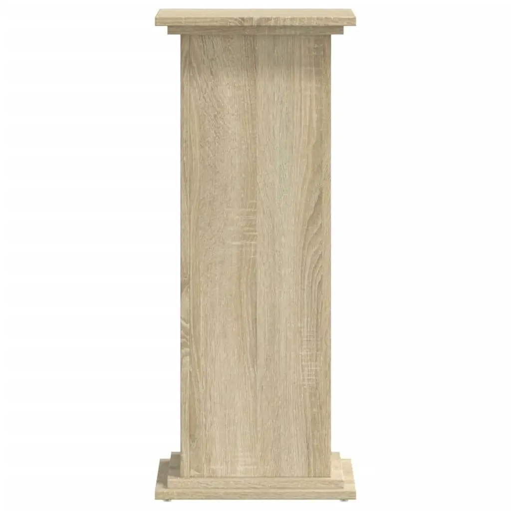 Plant Stand Indoor Outdoor Brown Engineered Wood Display Shelf 33 x 33 x 80 cm