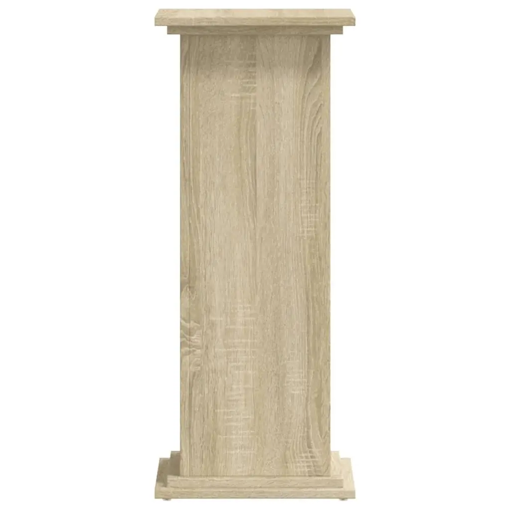 Plant Stand Indoor Outdoor Brown Engineered Wood Display Shelf 33 x 33 x 80 cm