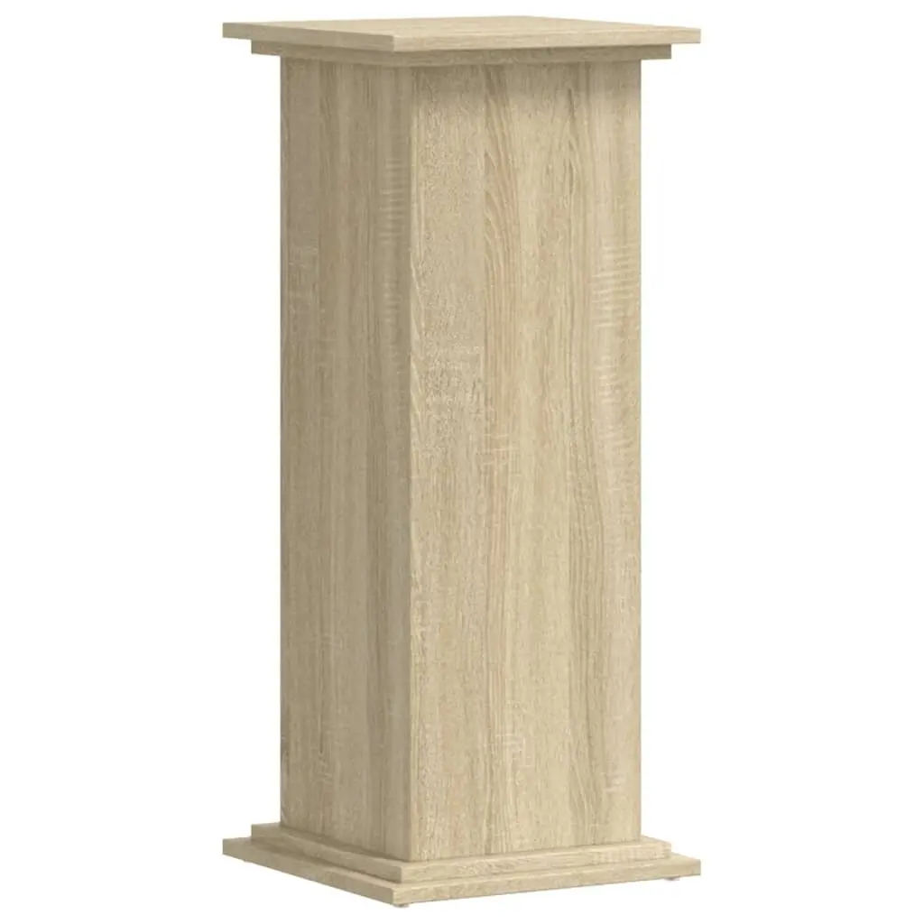 Plant Stand Indoor Outdoor Brown Engineered Wood Display Shelf 33 x 33 x 80 cm