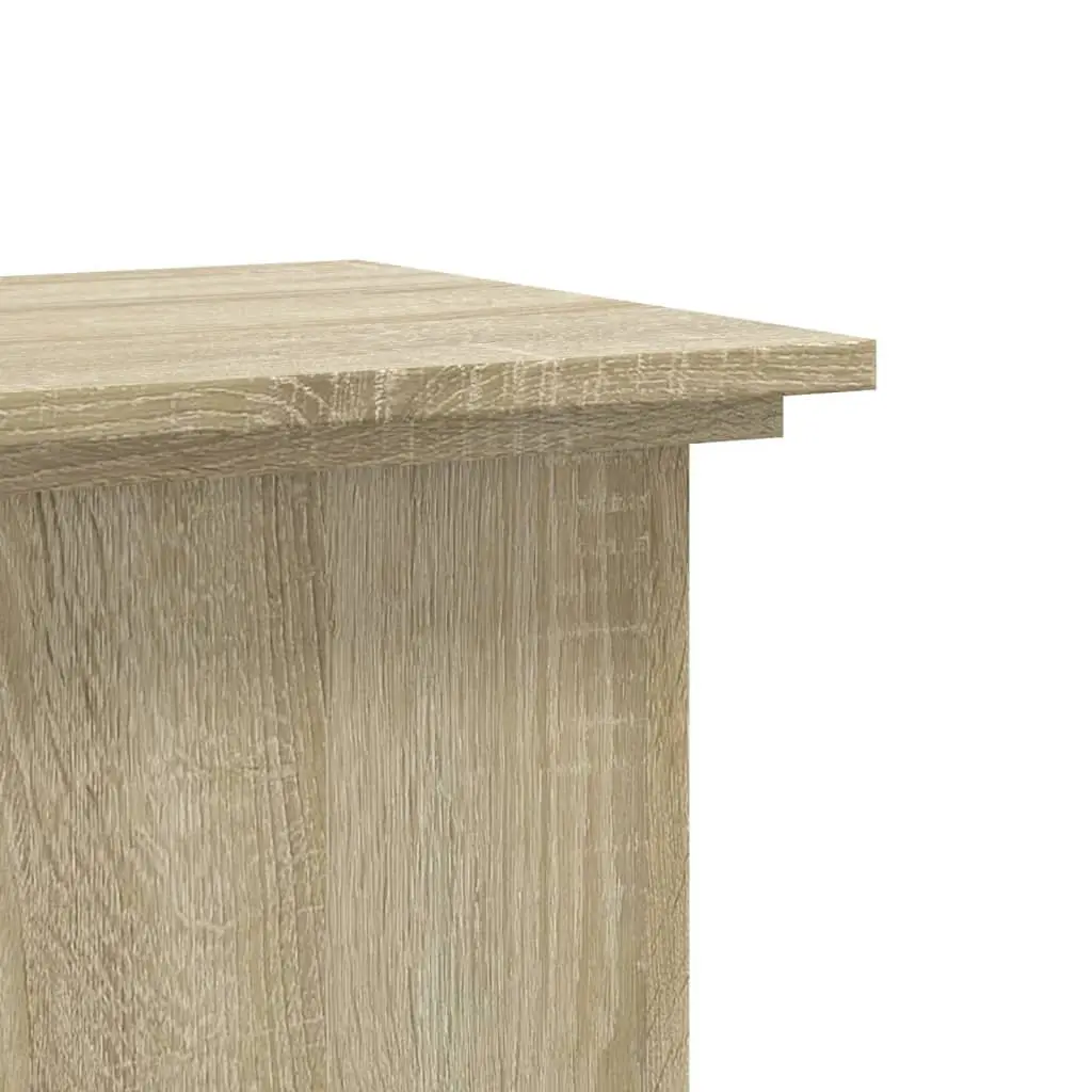 Plant Stand Indoor Outdoor Brown Engineered Wood Display Shelf 33 x 33 x 80 cm