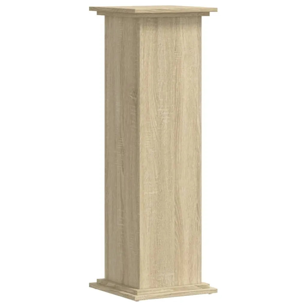 Plant Stand Sonoma Oak 33x33x100 cm Engineered Wood Brown Display Shelf