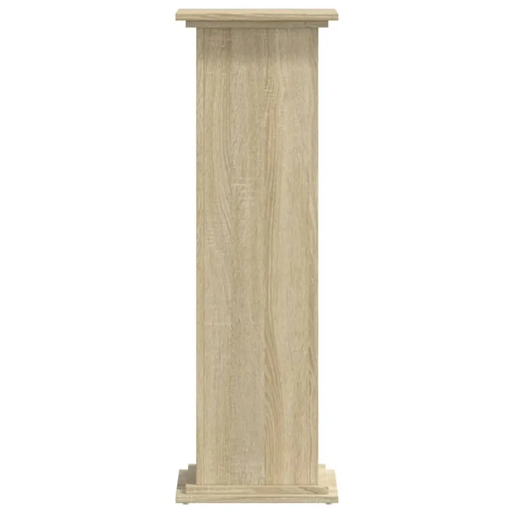 Plant Stand Sonoma Oak 33x33x100 cm Engineered Wood Brown Display Shelf