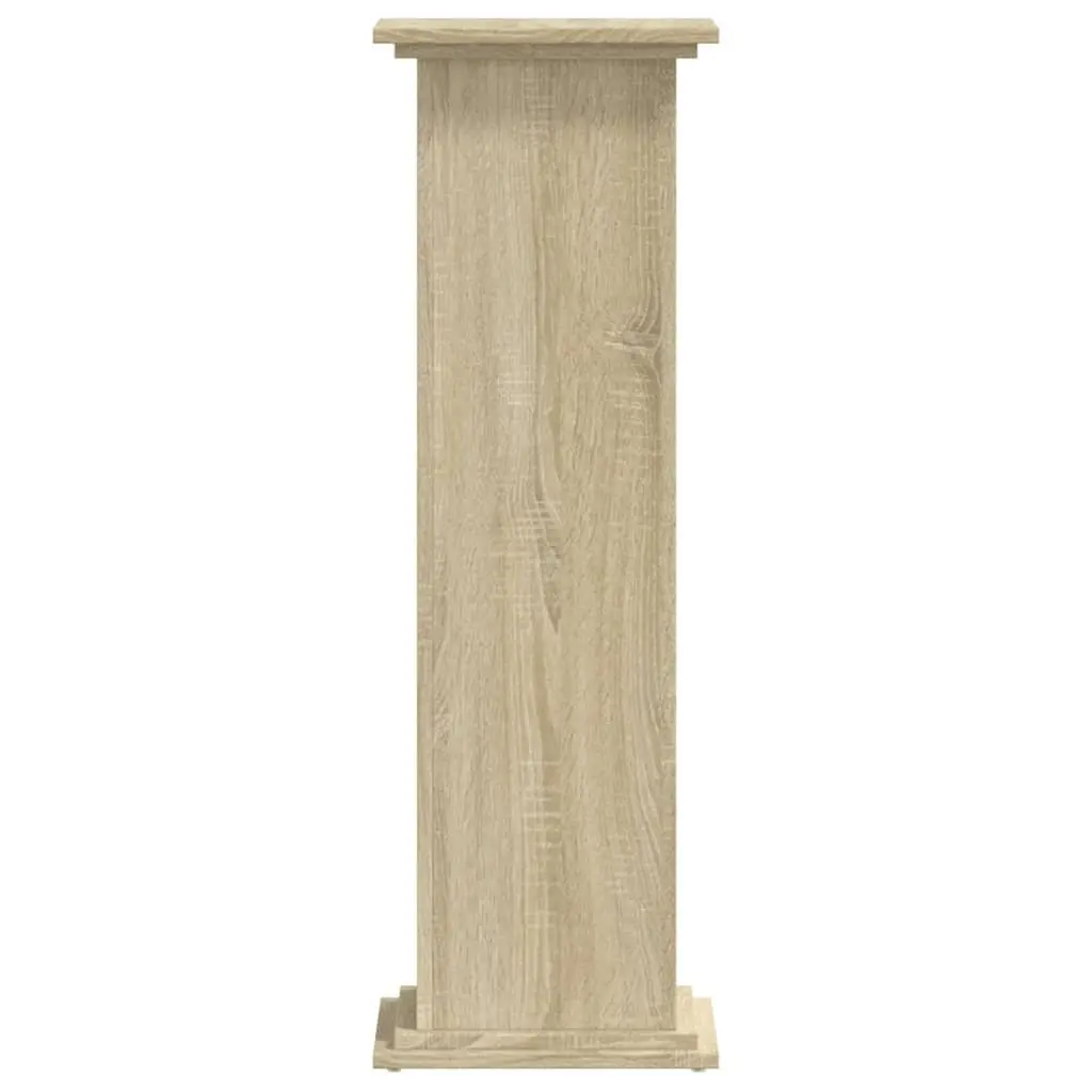 Plant Stand Sonoma Oak 33x33x100 cm Engineered Wood Brown Display Shelf