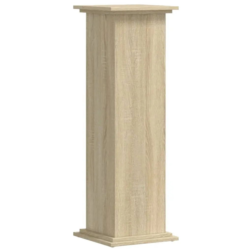 Plant Stand Sonoma Oak 33x33x100 cm Engineered Wood Brown Display Shelf