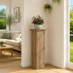 Plant Stand Specifications: Engineered Wood Brown 33x33x100cm