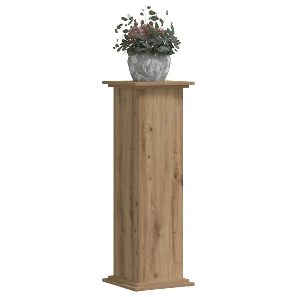 Plant Stand Engineered Wood Brown 33x33x100cm Indoor Outdoor Decorative Display