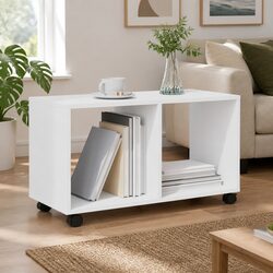 Rolling Cabinet Specifications: 72x33x42.5 cm, White