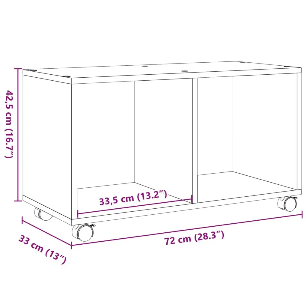 Rolling Cabinet White Storage Unit Furniture with Swivel Wheels and Lockable