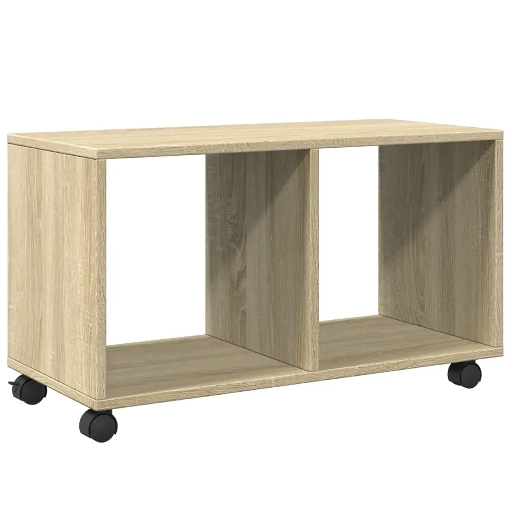 Rolling Cabinet Storage Furniture for Living Room Kitchen Bedroom Brown 72L x 33W x 42.5H cm