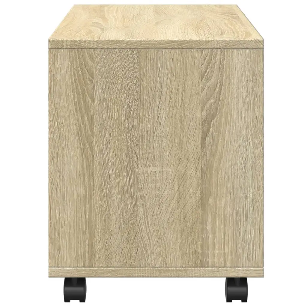 Rolling Cabinet Storage Furniture for Living Room Kitchen Bedroom Brown 72L x 33W x 42.5H cm