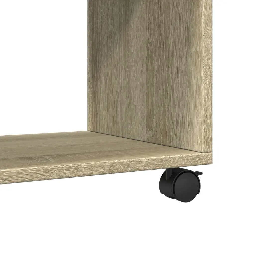 Rolling Cabinet Storage Furniture for Living Room Kitchen Bedroom Brown 72L x 33W x 42.5H cm