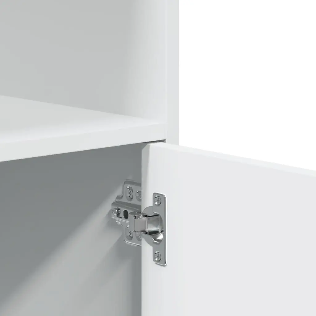 Rolling Cabinet White Storage Furniture Bedroom 55L x 40W x 91H cm