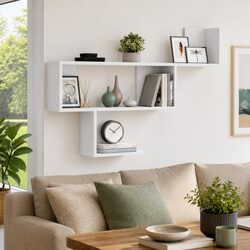 Specifications of White Wall Shelf, 100x15x70 cm, Engineered Wood