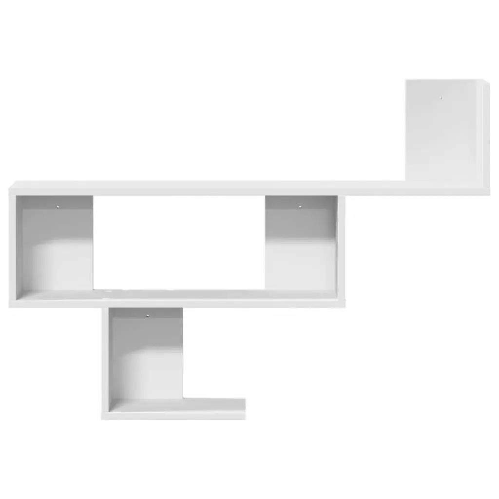 White Floating Wall Shelf Engineered Wood 100x15x70cm Storage Display Home