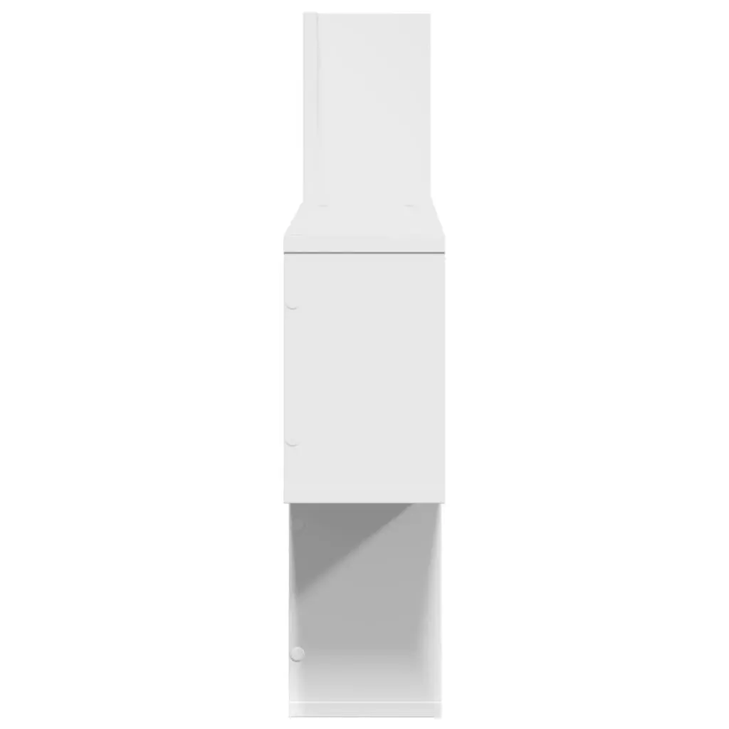 White Floating Wall Shelf Engineered Wood 100x15x70cm Storage Display Home