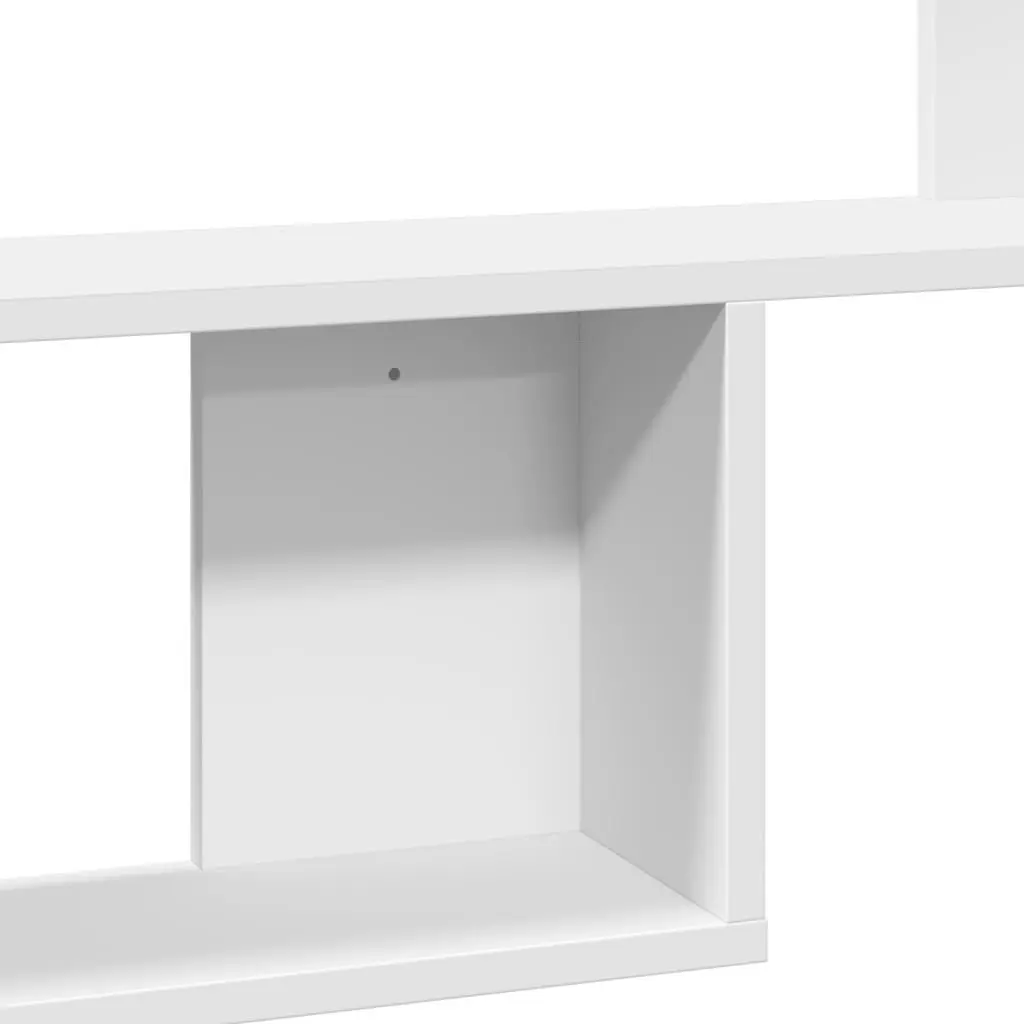 White Floating Wall Shelf Engineered Wood 100x15x70cm Storage Display Home