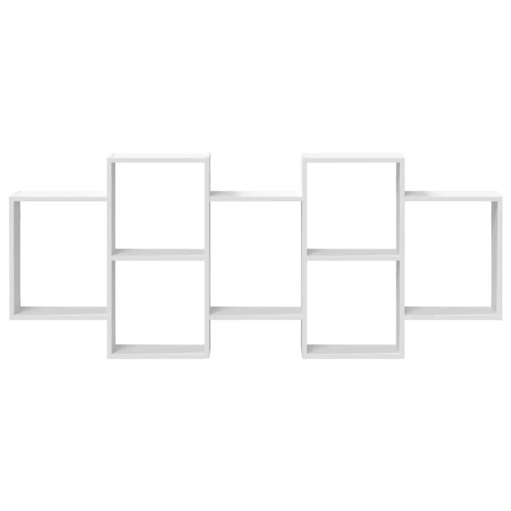 Floating Display Shelf White 159x18x65 cm Engineered Wood